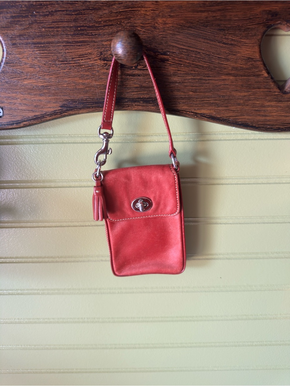 Coach Vintage Red Leather Mini Bag